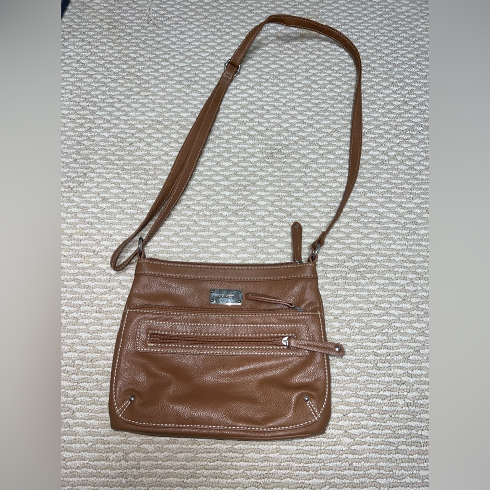 Nine West brown leather cross body bag